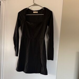 Elegant Black Long Sleeve Dress